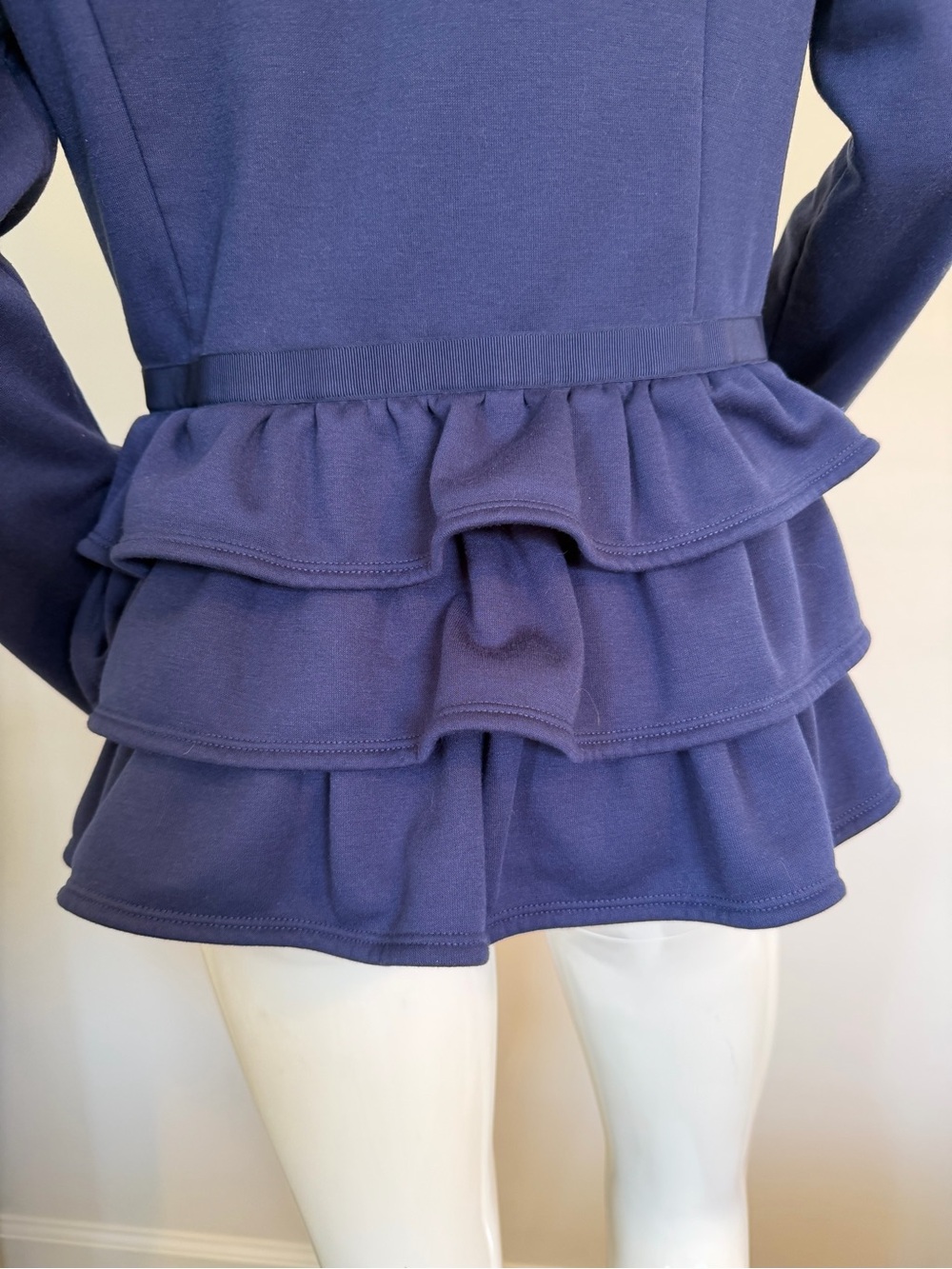 Lilly Pulitzer Azela Ruffle Fleece Navy Jacket Size M - Picture 7 of 9
